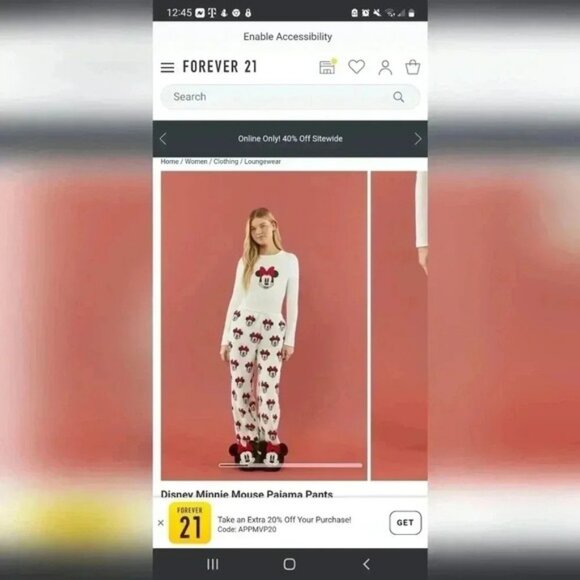 Minnie fleece pj pants - Picture 2 of 8